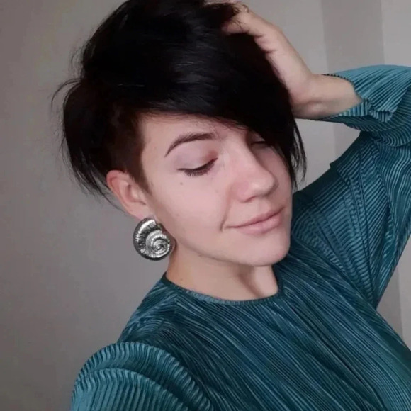 Zara Golden Silver Seashell Earrings - Picture 4 of 16